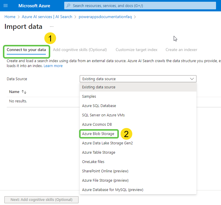 Connect your data to Azure OpenAI for Generative Answers in Copilot